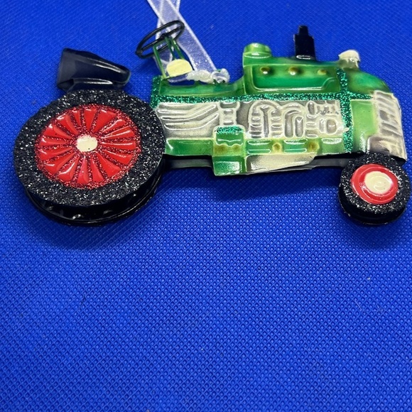 Green Tractor Ornament - Picture 2 of 4
